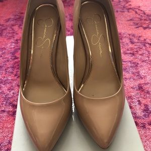 Nude Patent Leather Heels - 7.5